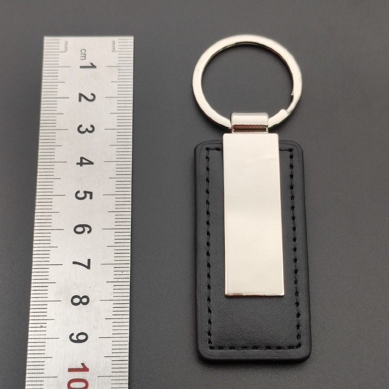 Men Accessories All - Çinko Alaşımlı Plakalı Deri Anahtarlık, Araba